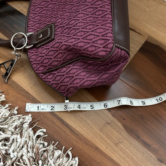 A-Line Burgundy and Brown “A” Printed Purse - Picture 6 of 9